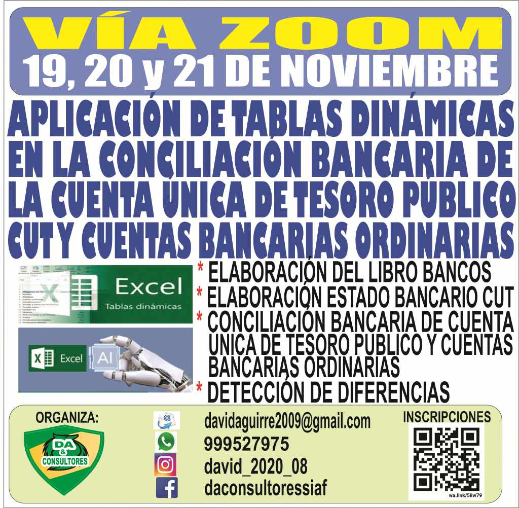 APLICACIÓN DE TABLAS DINÁMICAS EN LAS CONCILIACIONES BANCARIAS